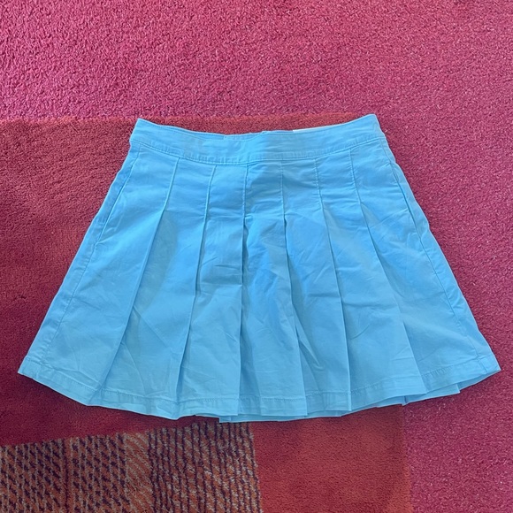NWT American Eagle Outfitters Light Blue Pleated Skirt - Picture 1 of 4